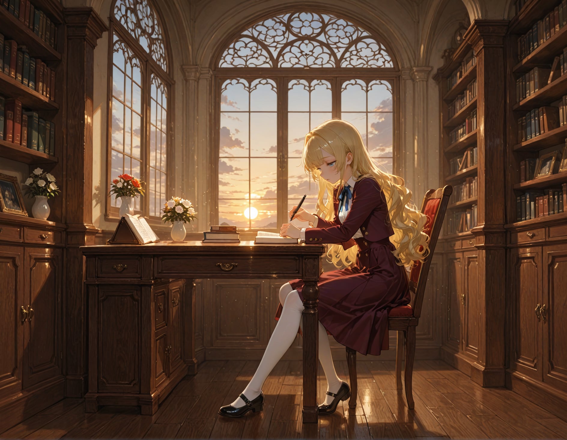 放課後の図書室 | の人気AIイラスト・グラビア