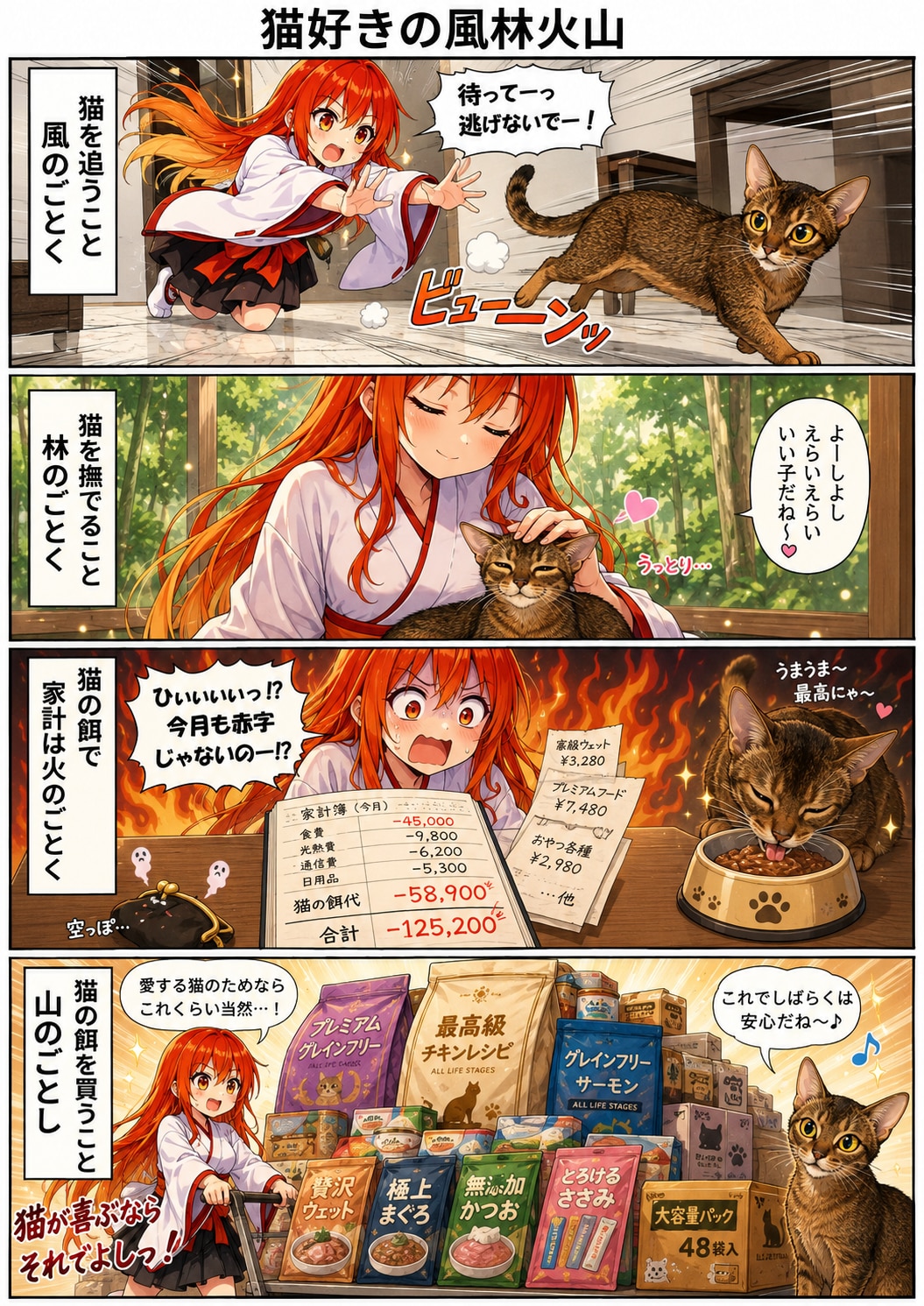 猫ちゃんと一緒　猫飼いの風林火山 | の人気AIイラスト・グラビア