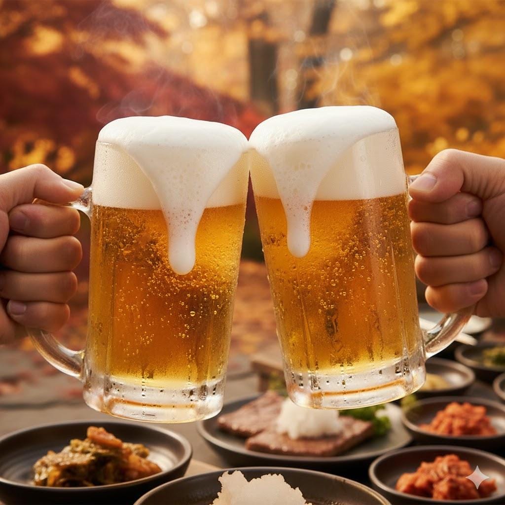 ジュージューカルビ！そして乾杯！