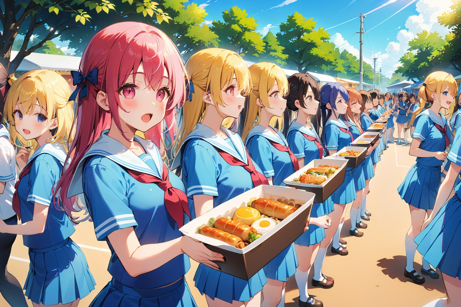 文化祭 食べ歩き | の人気AIイラスト・グラビア