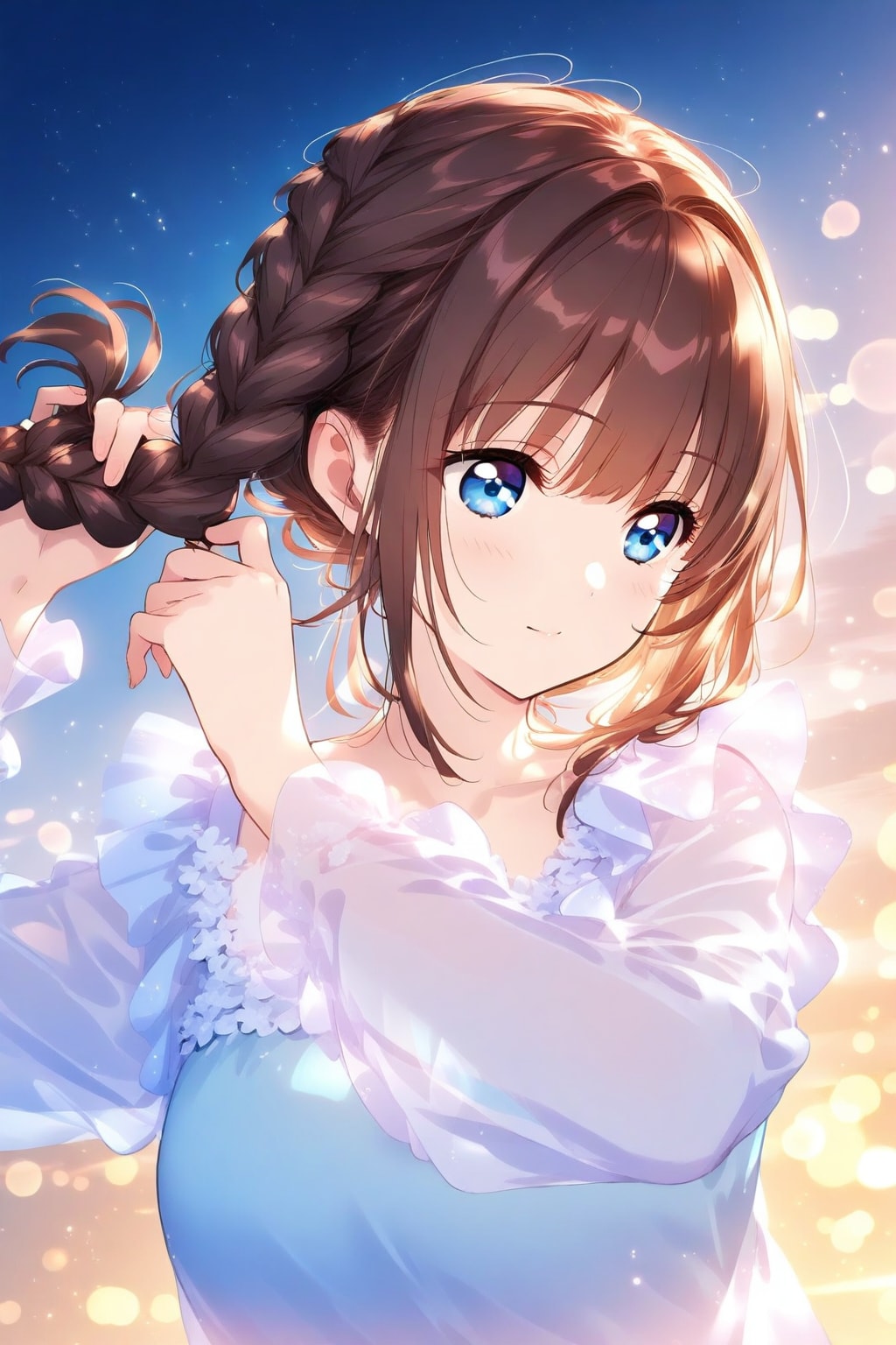 三つ編み中のWAVEちゃん | の人気AIイラスト・グラビア