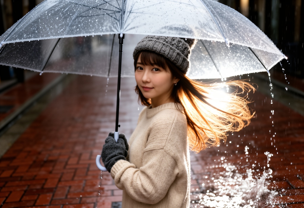 雨傘をさす女性 2