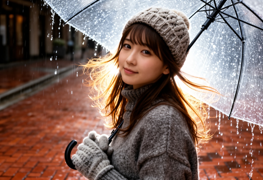 雨傘をさす女性 2