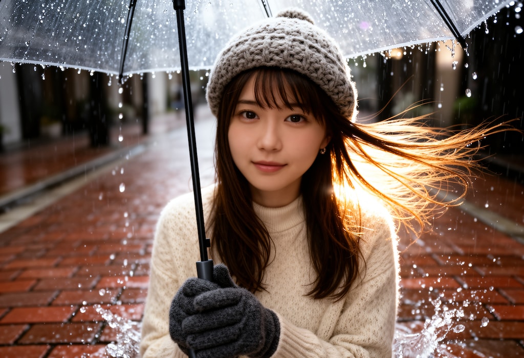 雨傘をさす女性 2