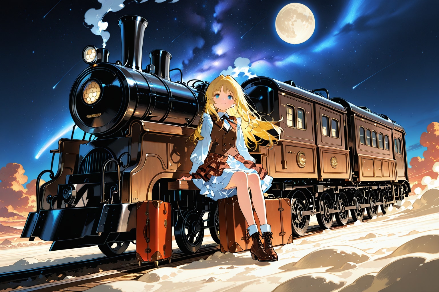 月面鉄道 | の人気AIイラスト・グラビア