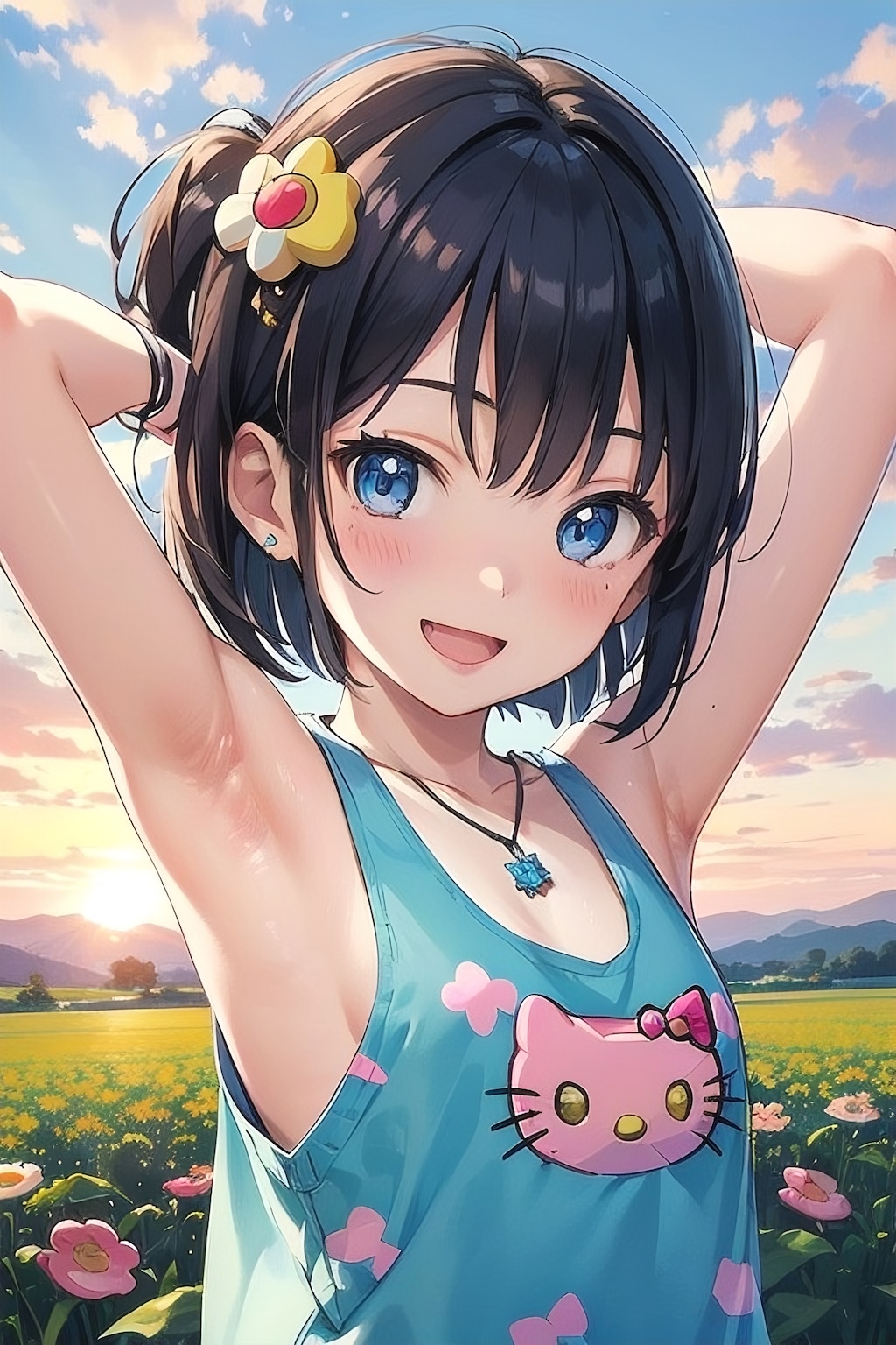 腋見せのポーズ 058