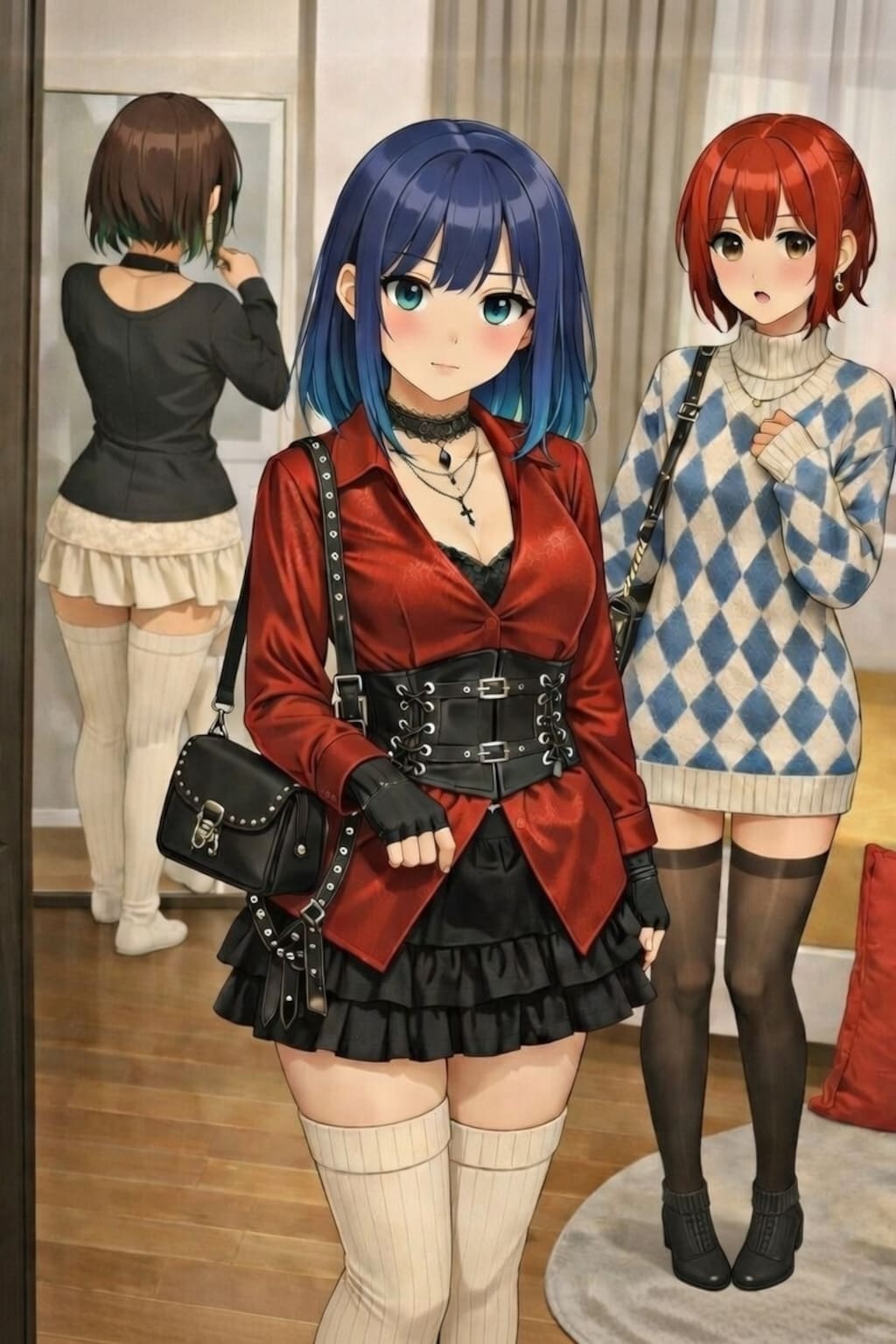 試着室のファッションチェック