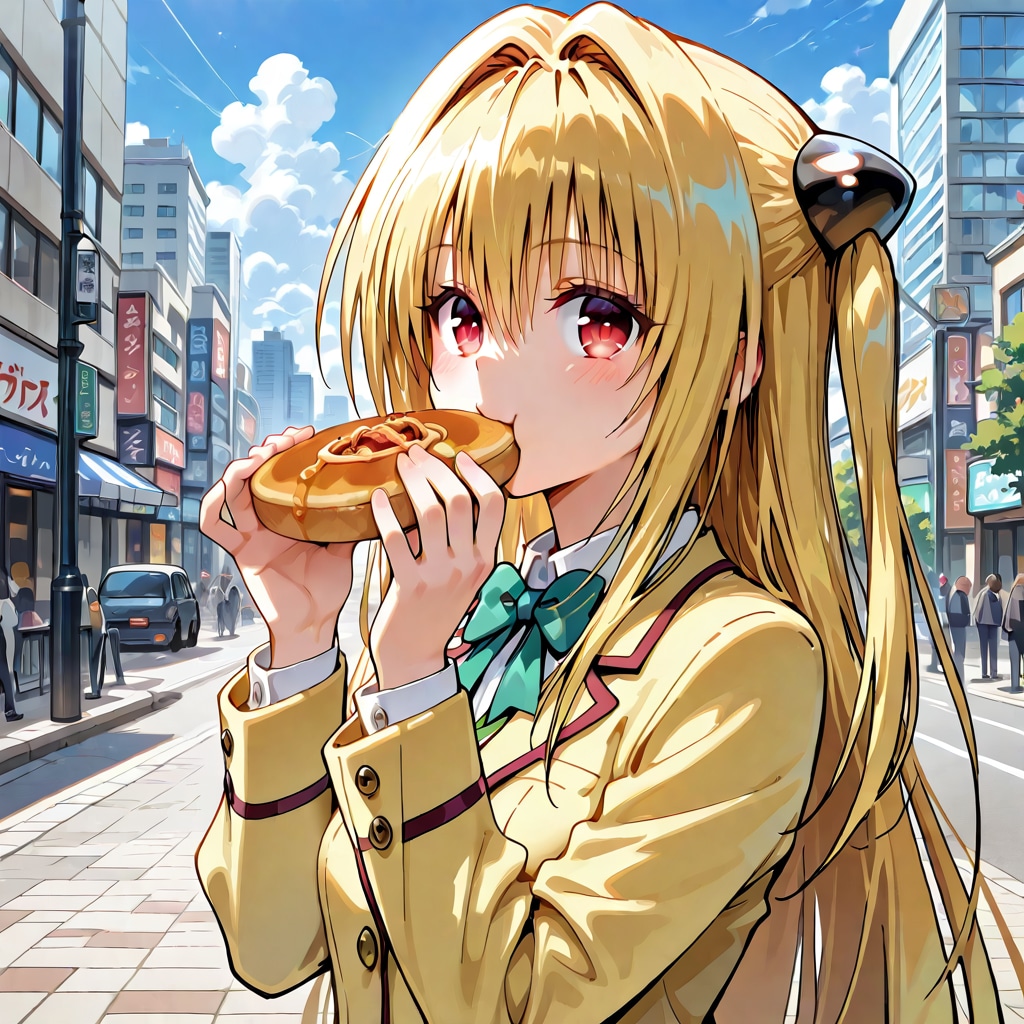 どら焼きを食べるヤミ