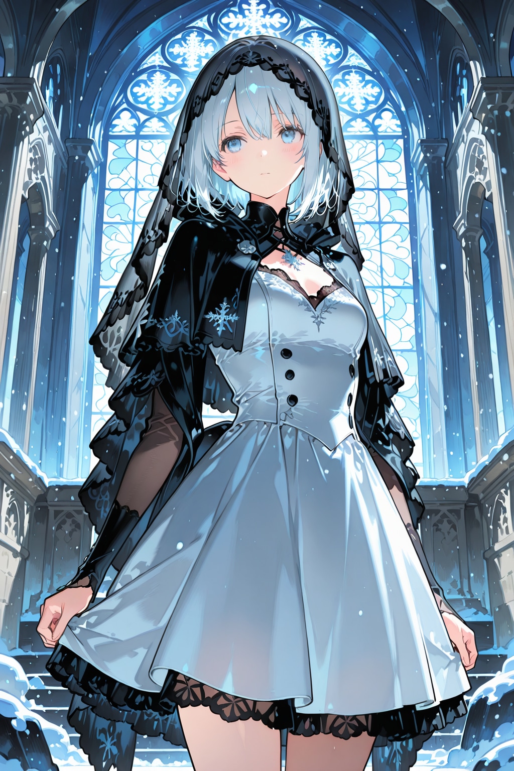 夜明け前、白はまだ祈っている | の人気AIイラスト・グラビア