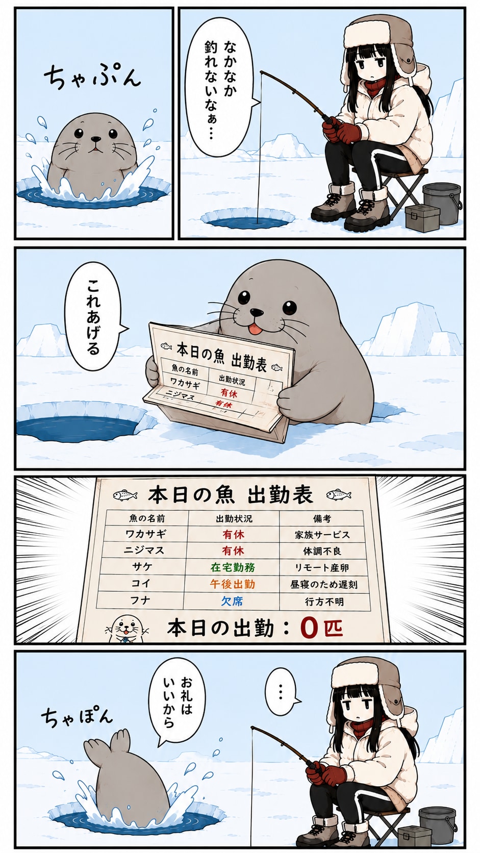 【回答】魚の勤務表
