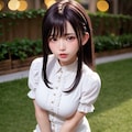 作品1130：黒髪ロング少女2 3枚目