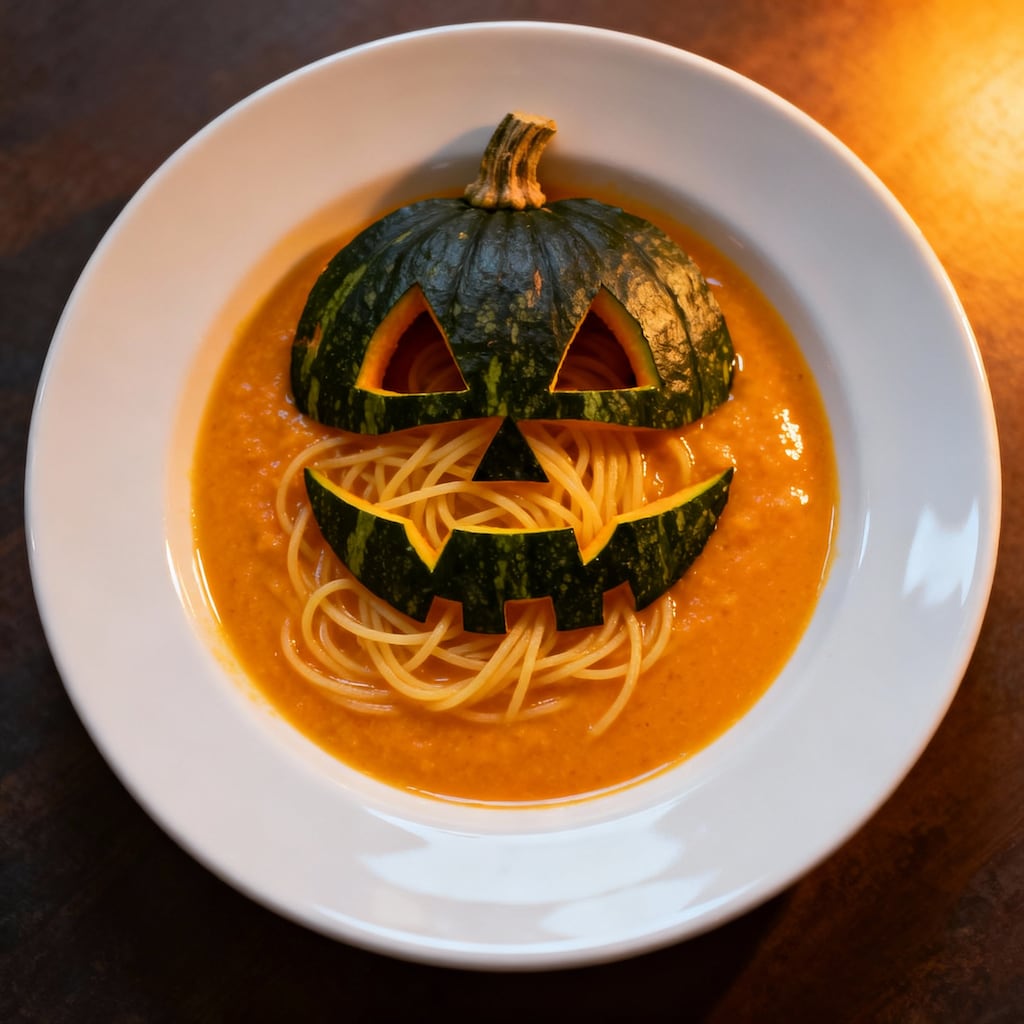 ハロウィン風パスタ