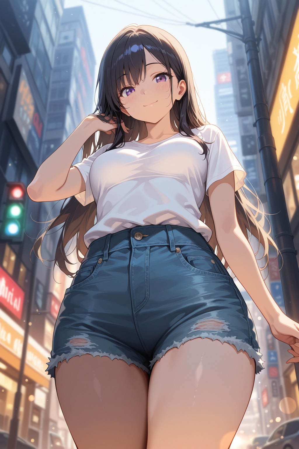 ホットパンツ美月ちゃん | の人気AIイラスト・グラビア