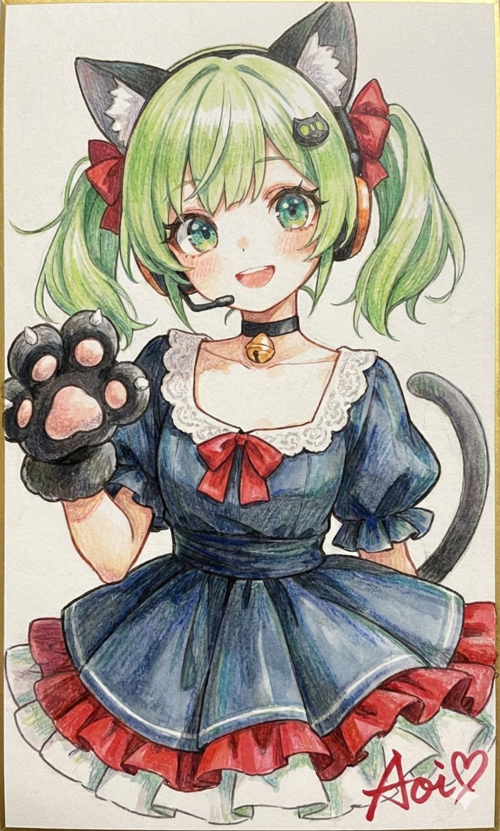 ニクキュ〜ズあおいのサイン色紙