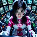 美人のお姉さんが操縦するスーパーロボットのコックピット 4枚目
