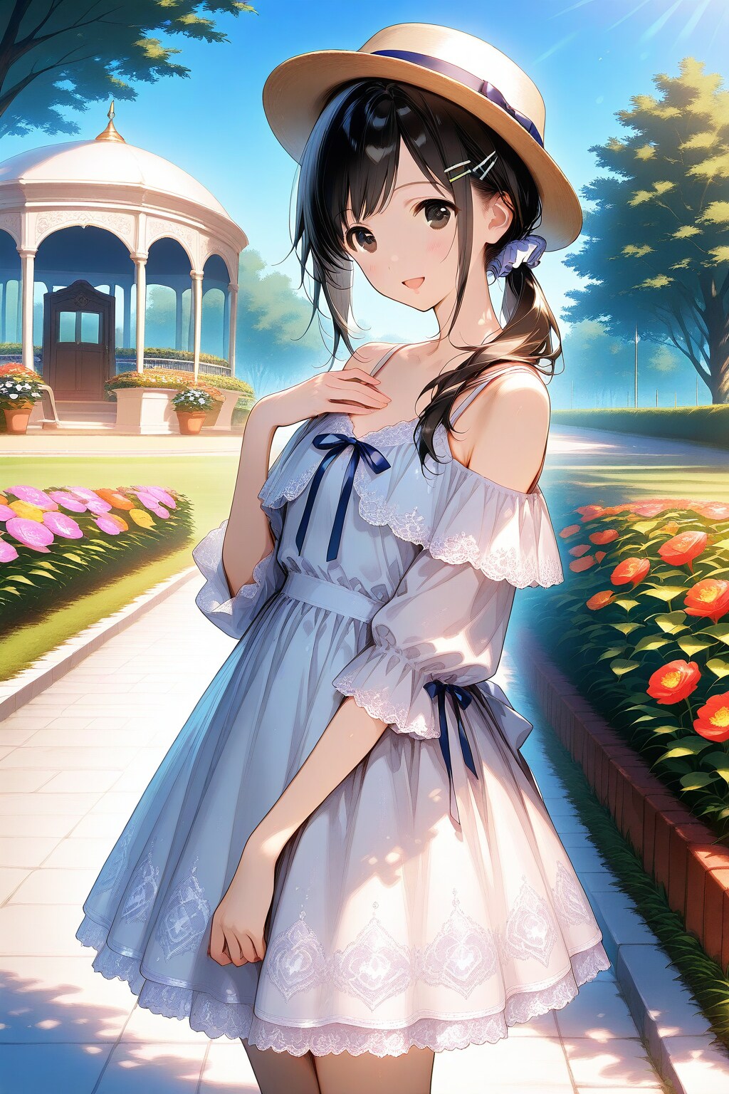 庭園散歩の長女ちゃん🌸✨