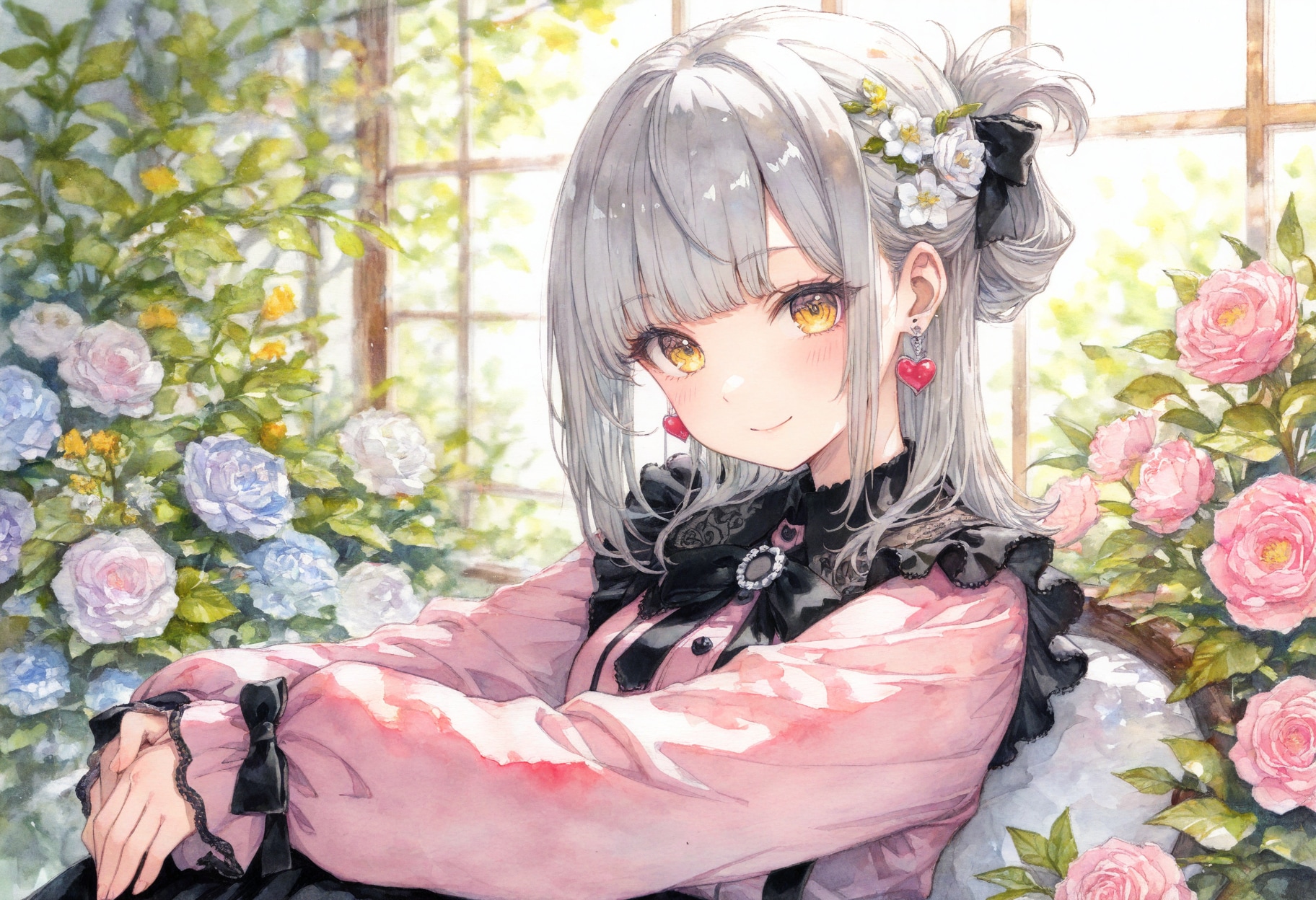 看板娘　flowers