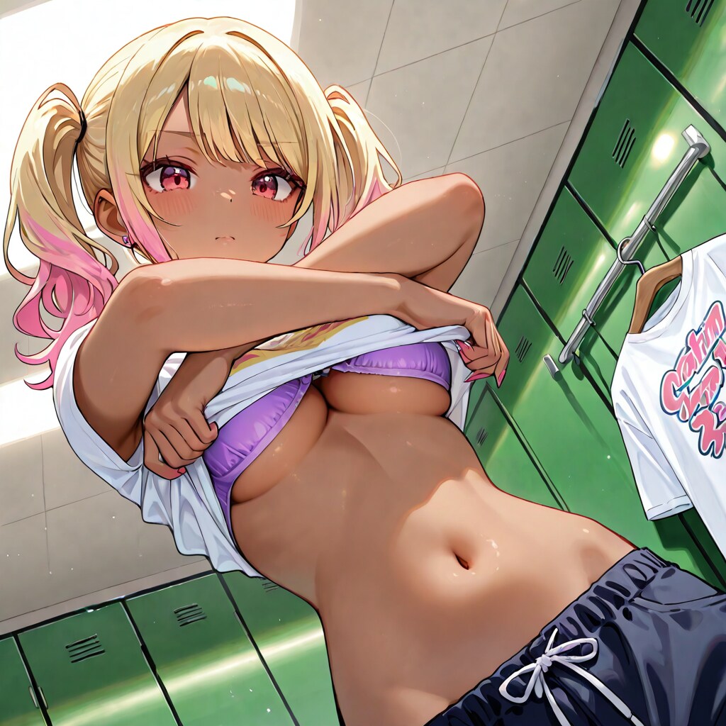 お着替え中のギャル