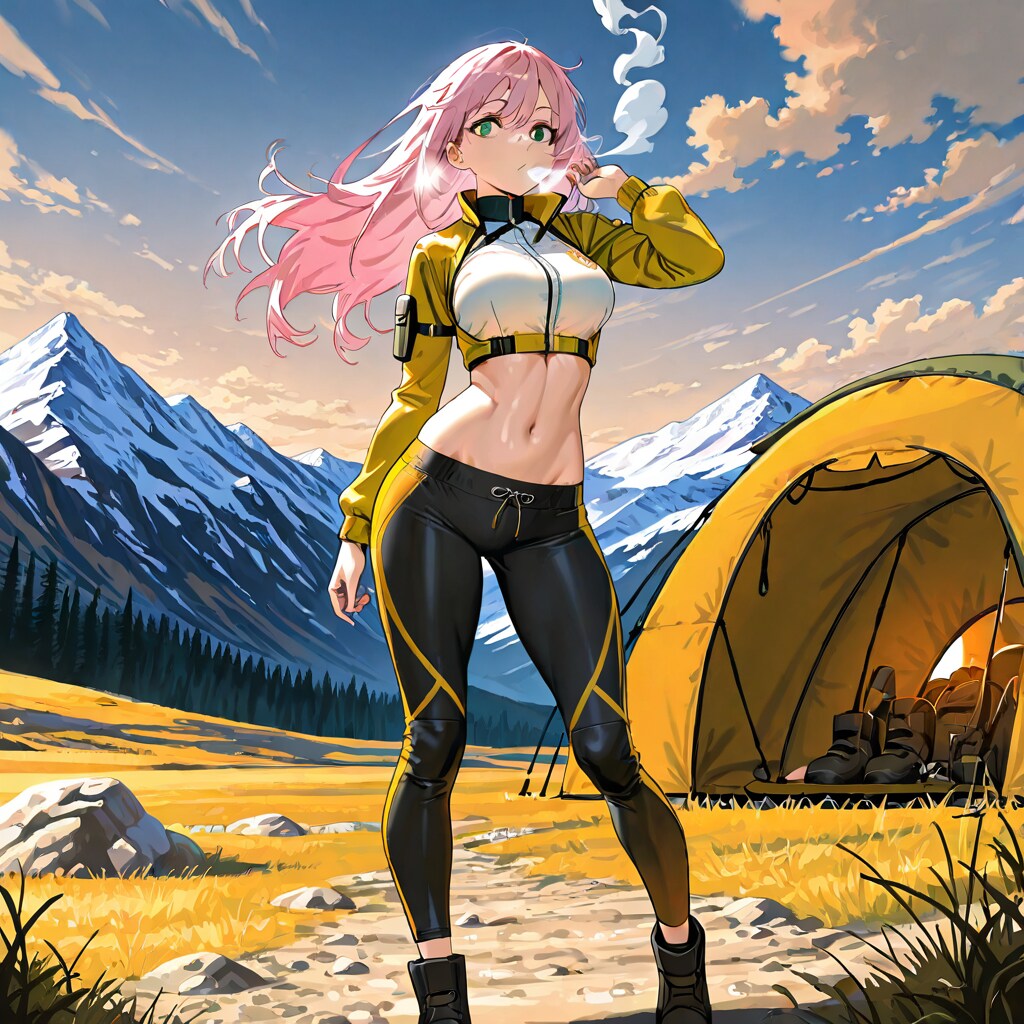 山頂キャンプの風