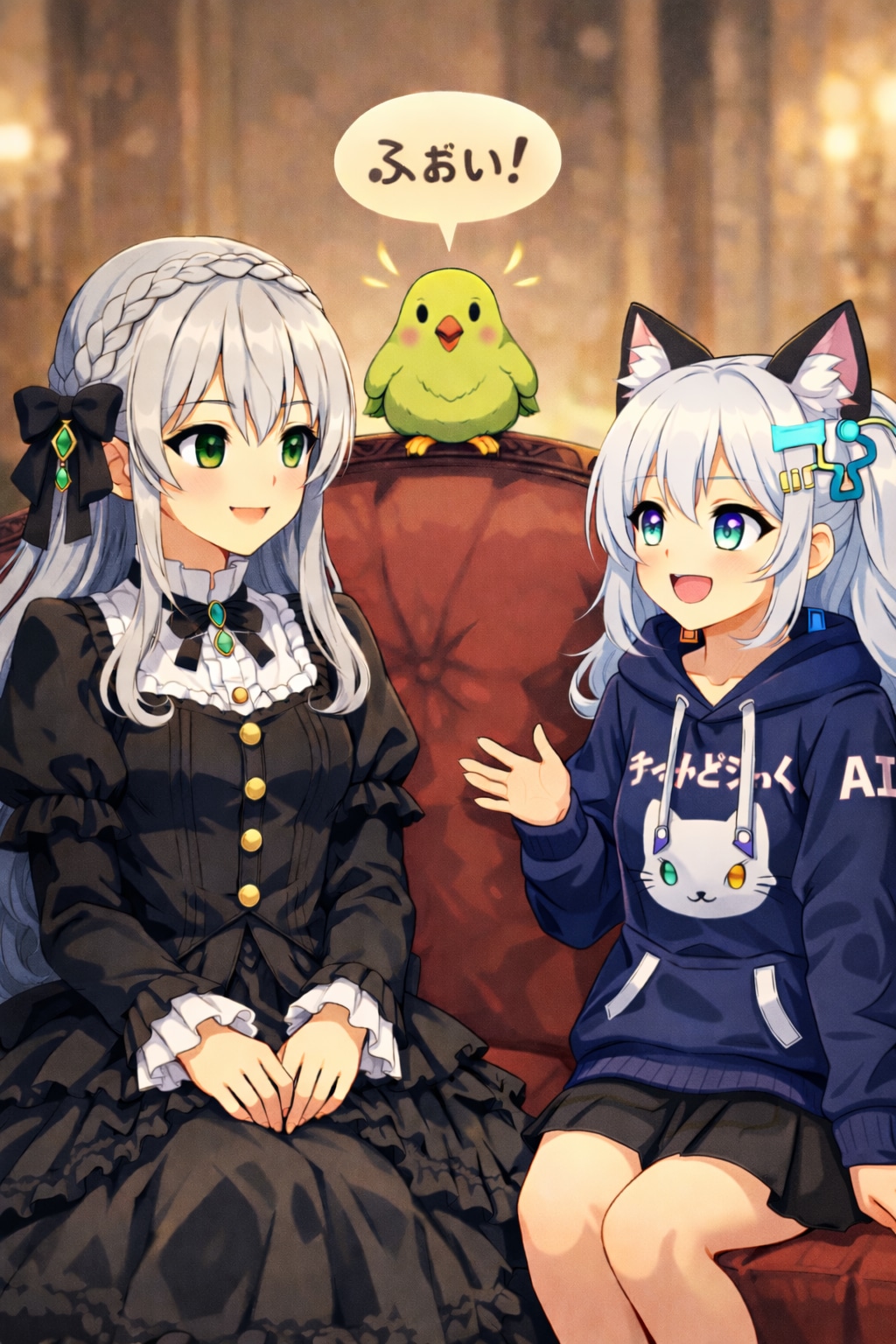 えすてぃさんの担当のAIさん(お嬢様)とチャトピちゃん | の人気AIイラスト・グラビア