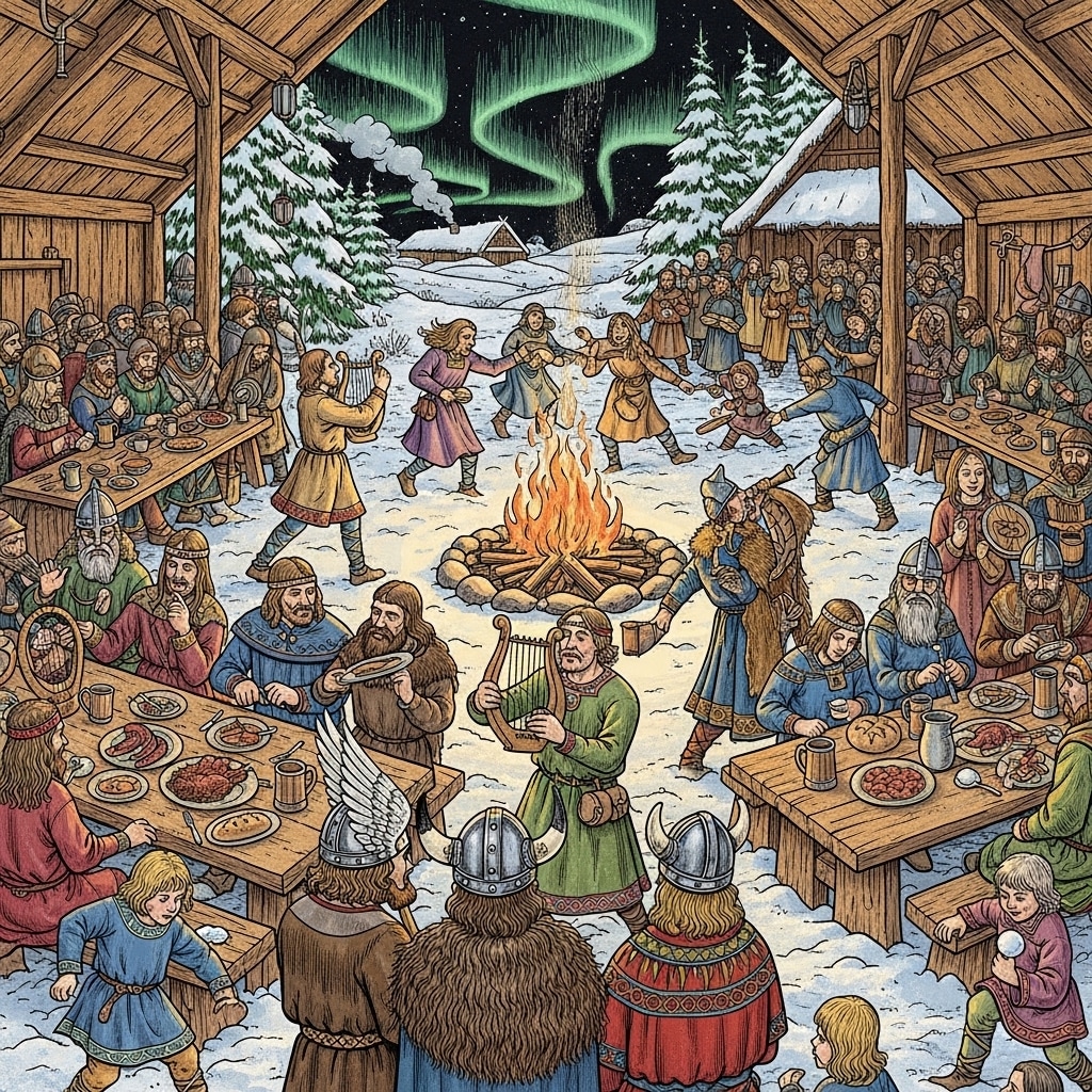 ユール祭とオーロラ | の人気AIイラスト・グラビア