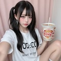 地雷系ちゃんのカップ麺《SeaArt》 7枚目