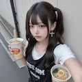 地雷系ちゃんのカップ麺《SeaArt》 5枚目