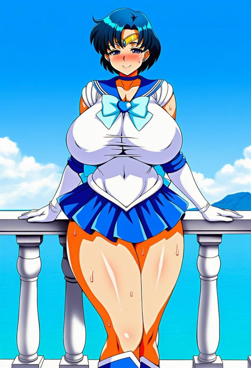 青変身コスプレ人妻