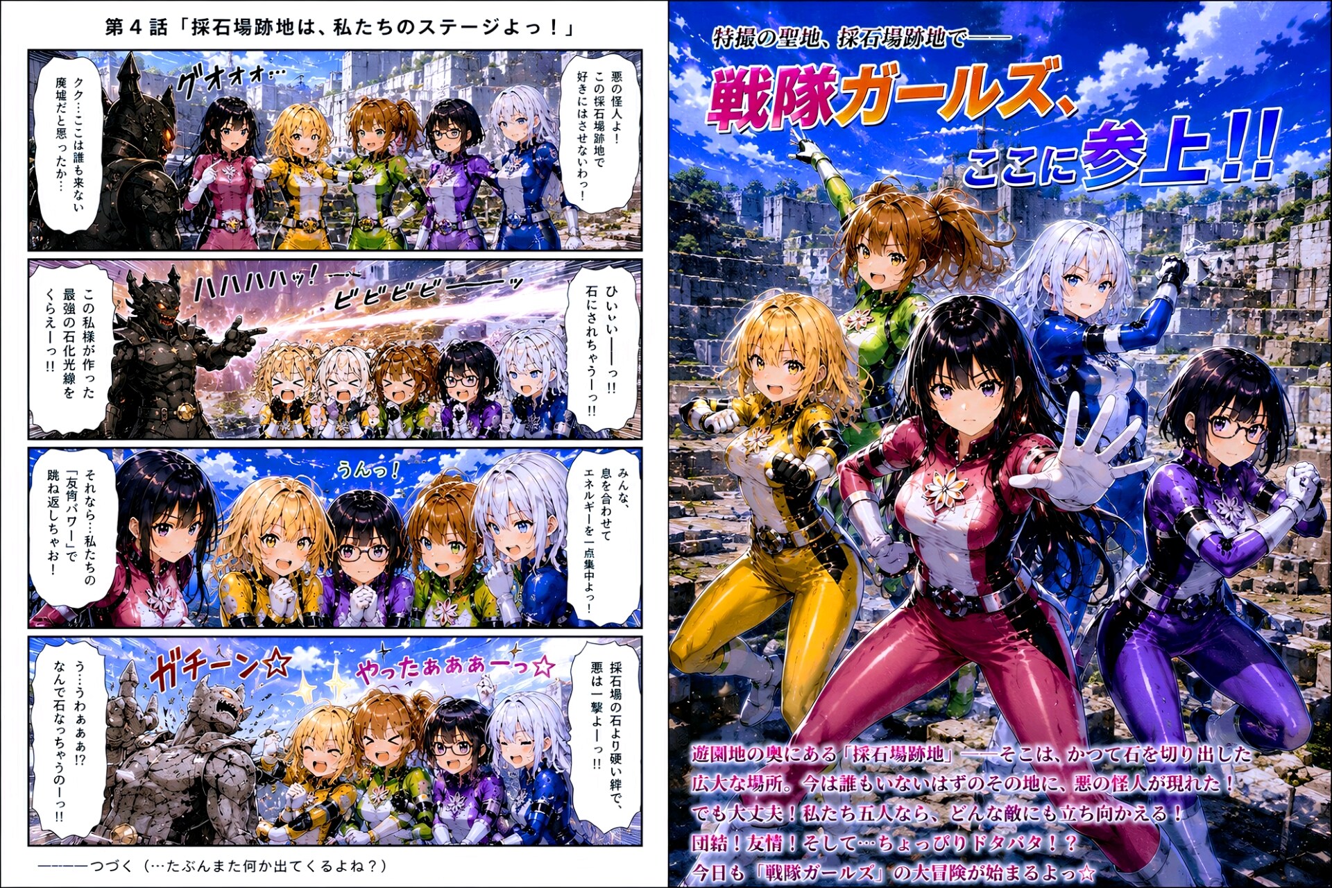 AI丸投げマンガ『戦隊ガールズ』第4話