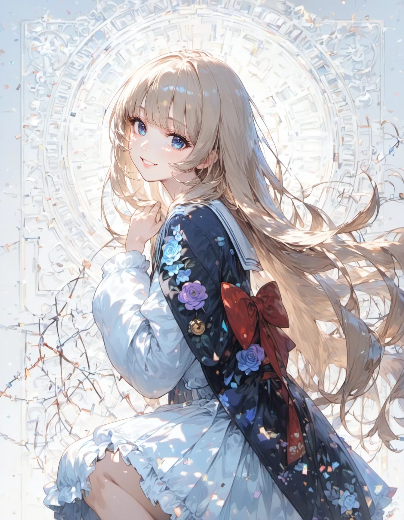 Blue Roses Behind the Smile | の人気AIイラスト・グラビア