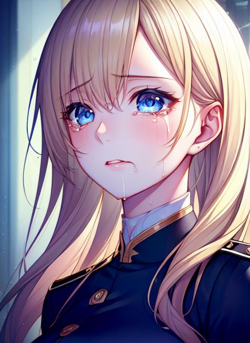 金髪の女の子の意味深な口元