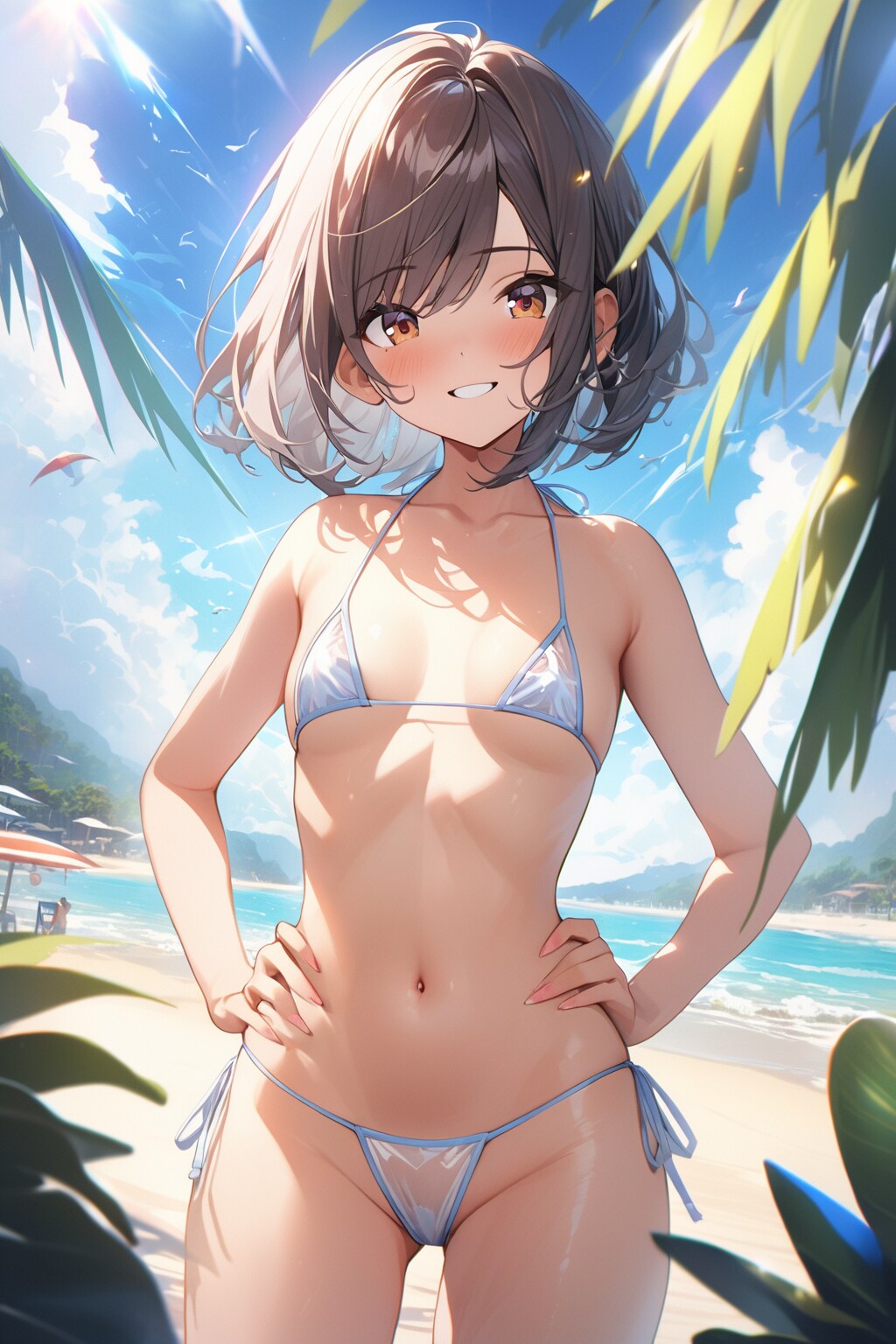ドヤ顔なんだけど、やっぱり恥ずかしい少女