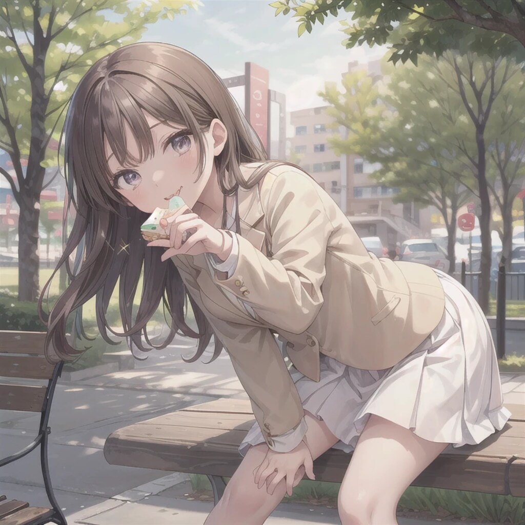 黒髪ロングでブレザーの少女６２