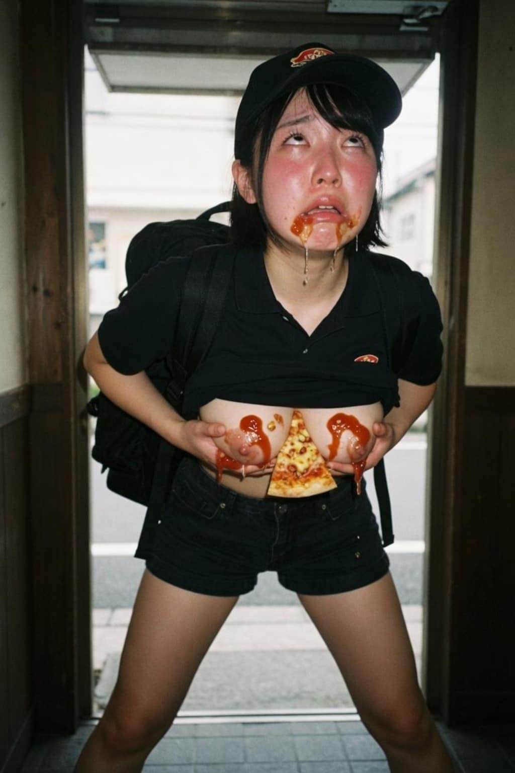 おっぱいピザでーす