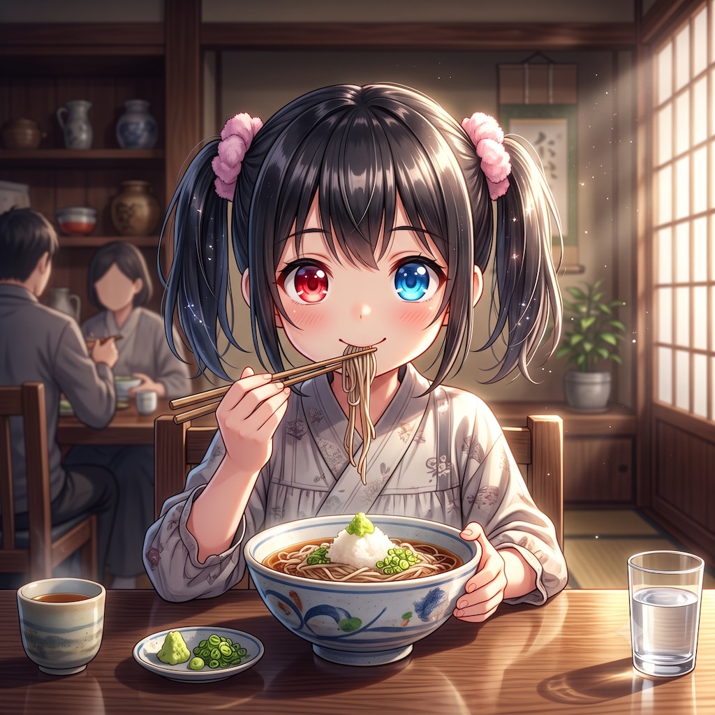 今日のお昼はおろし蕎麦です