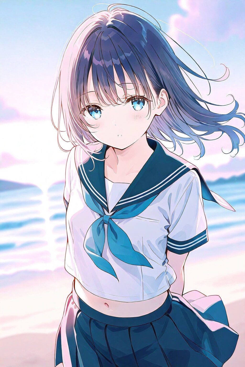 セーラー服の少女(波打ち際)(UNICORN)(8)