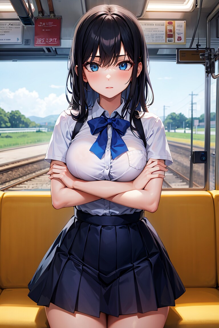 にらみつけられました