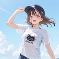 海辺の女の子　元気だよっ 2枚目