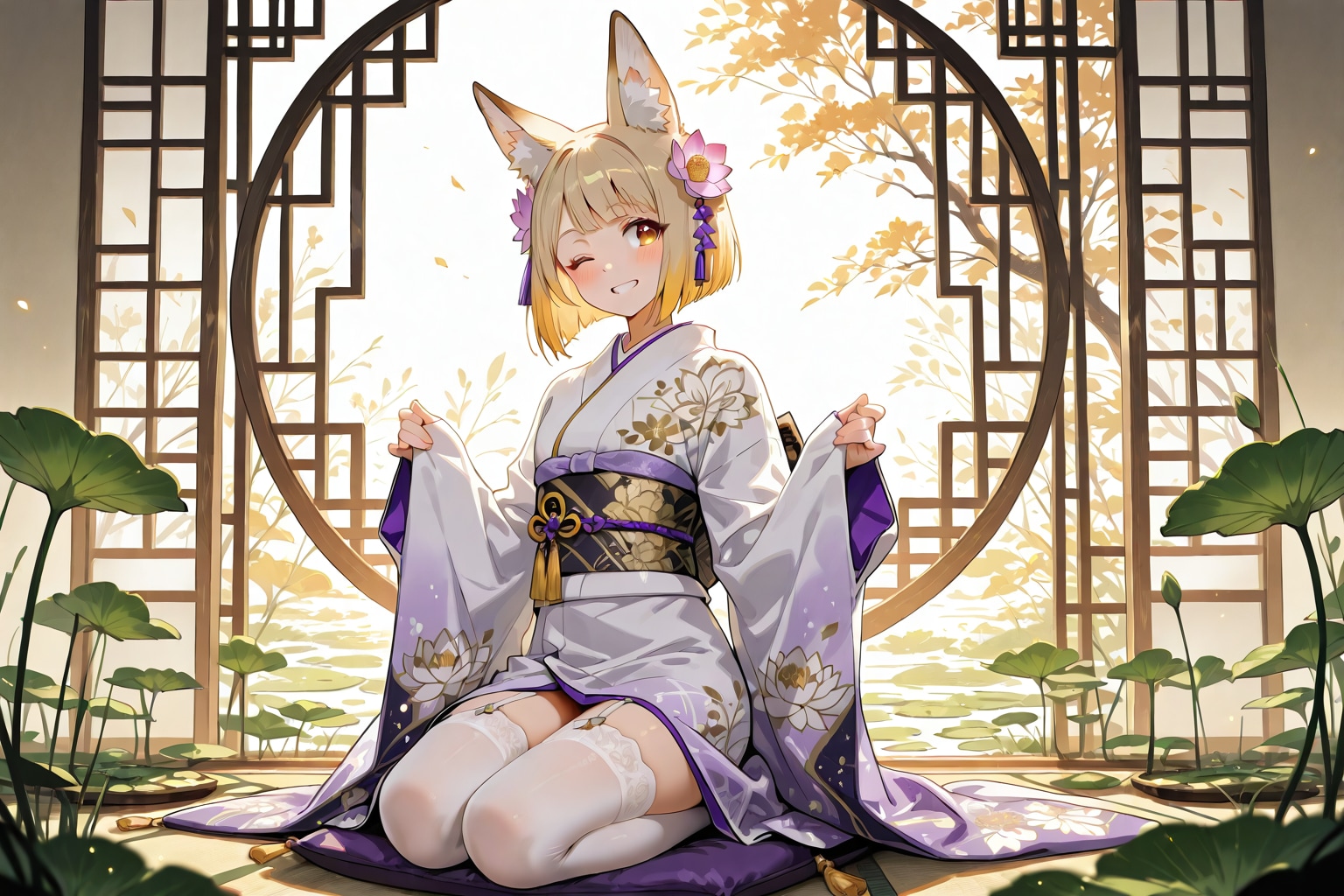 和風テイストのヒナタちゃん