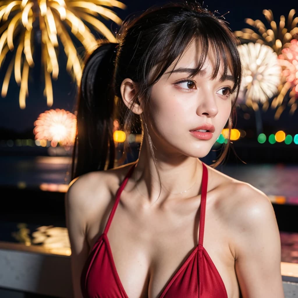 碧嶋水都で花火大会