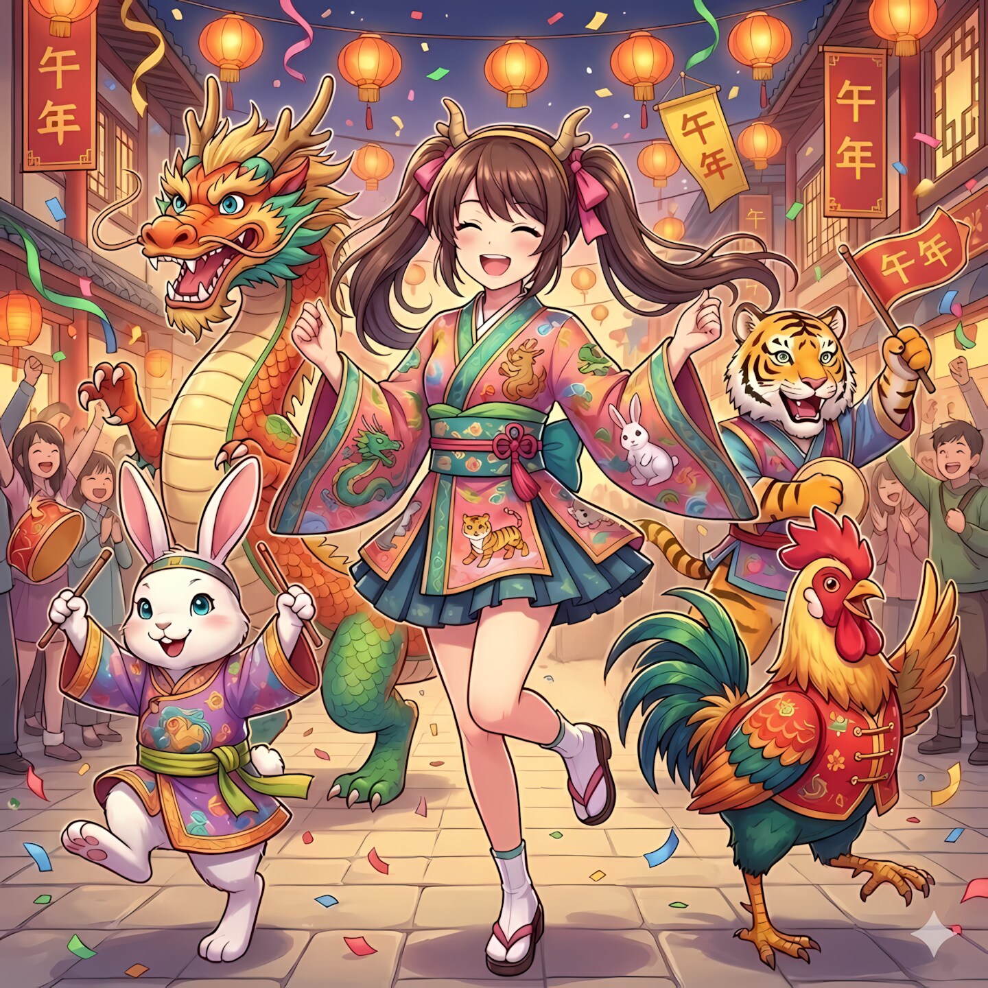 十二支パレード | の人気AIイラスト・グラビア