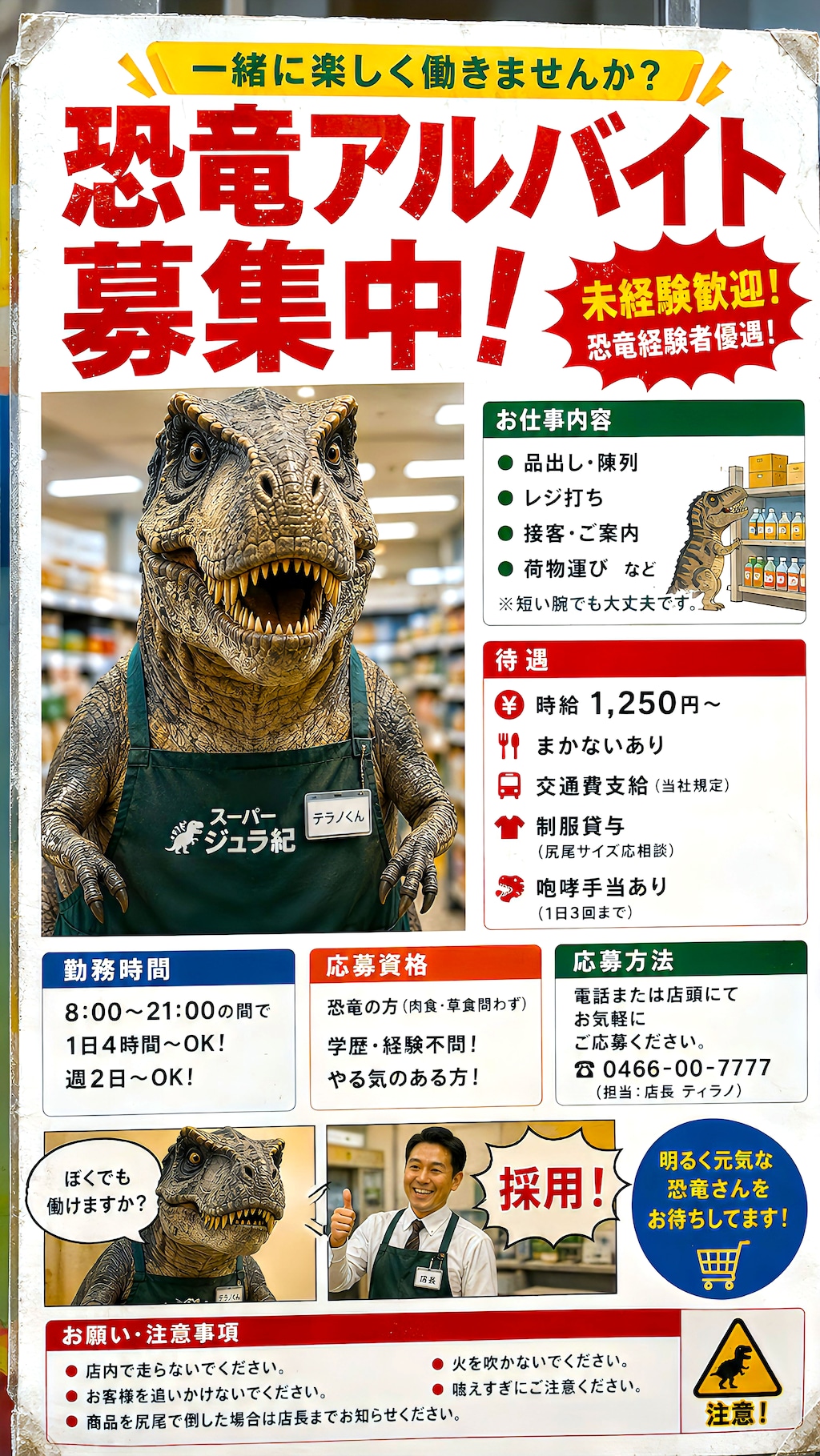 恐竜アルバイト募集中！