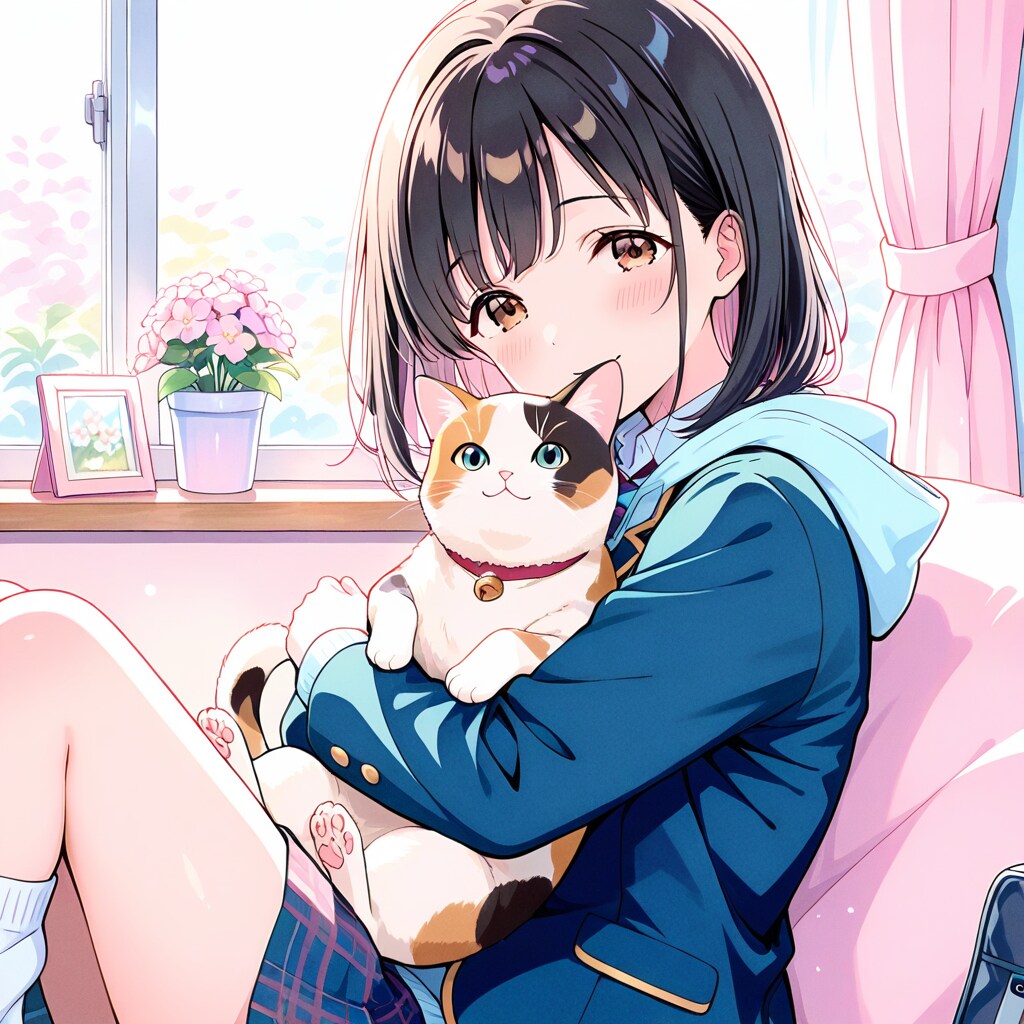 おはよう三毛殿（１６）ブレザー　HARPY | の人気AIイラスト・グラビア