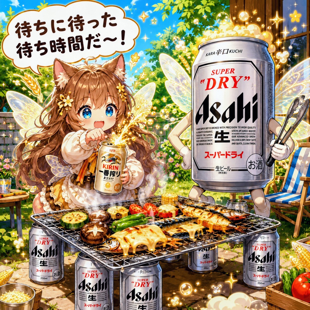 ビールの妖精な小さな女の子