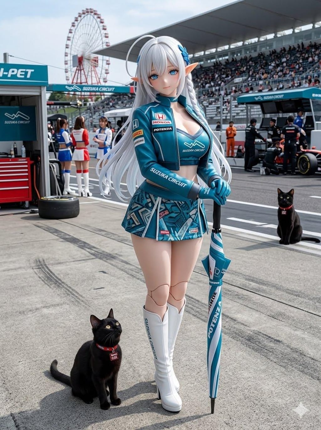 異世界制服少女達 レースクィーンエルフ少女 アクリルドールフィギュア