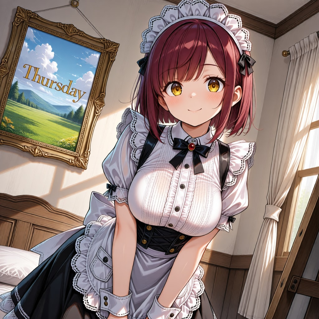 おはようございます（挨拶メイドの芽衣ちゃん）