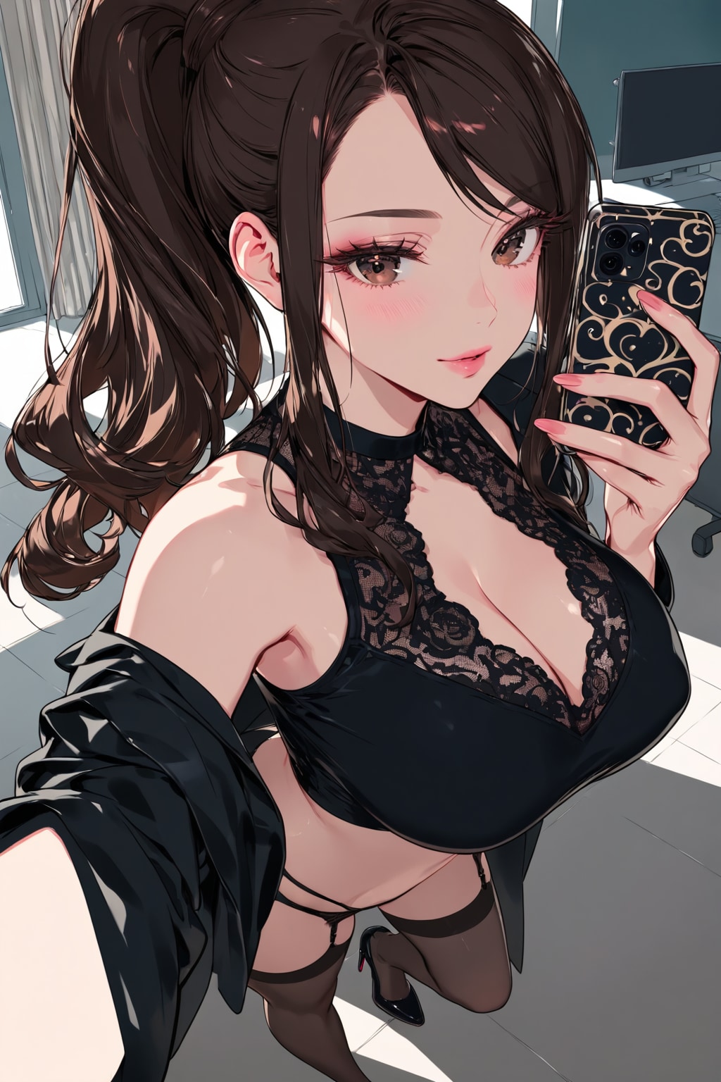 LILACさん、ポニーテールで