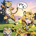 虎好きの黄色髪ちゃん 3枚目