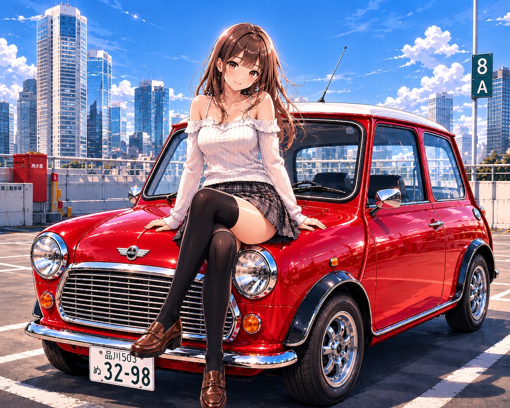 名車と美女⑦