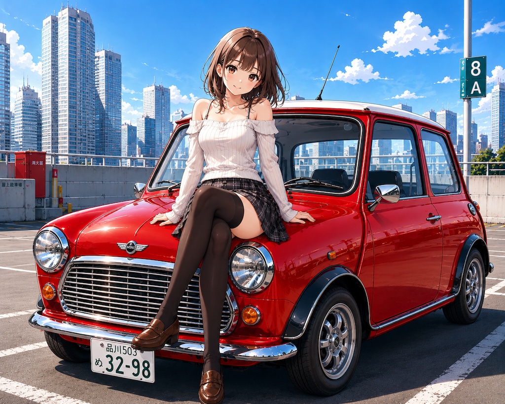 名車と美女⑦